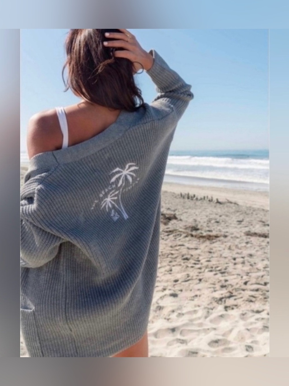 The Beach People Twin Palms cable-knit cardigan